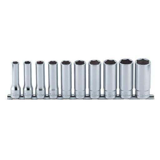 Ko-Ken KORS4300M/10 10pce 10mm-22mm 1/2" Drive Deep Socket Set