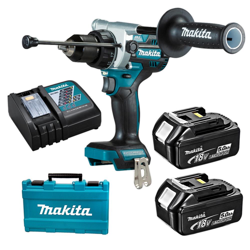 Makita XFD12R 18V Compact Cordless Drill/Driver Kit – 1/2” Keyless, 2.0Ah Li-Ion, 2 Batteries