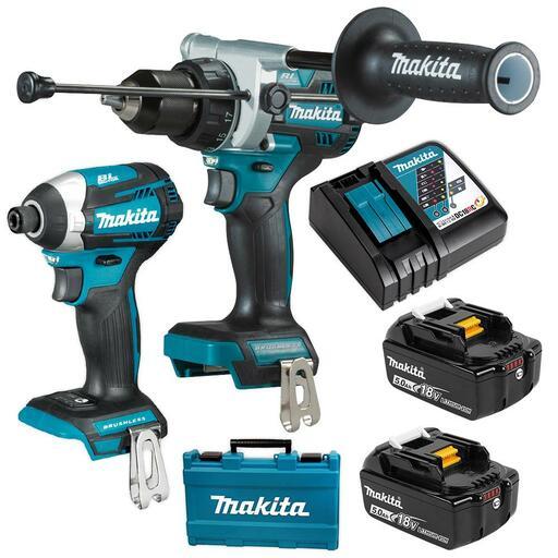 Makita DLX2412T 18V 5.0Ah Li-Ion Brushless Cordless 2pce Combo Kit