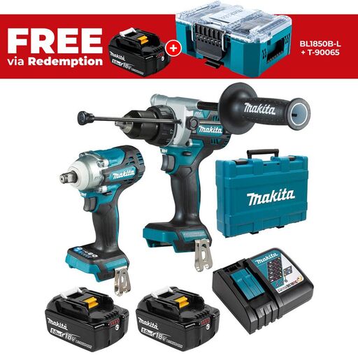Makita DLX2419T 18V 5.0Ah Li-ion Cordless Brushless 2pce Combo Kit