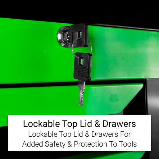 Daytona DNG42C 42" Heavy Duty 6 Drawer Tool Chest - Neon Green – image 11