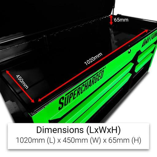Daytona DNG42C 42" Heavy Duty 6 Drawer Tool Chest - Neon Green – image 10