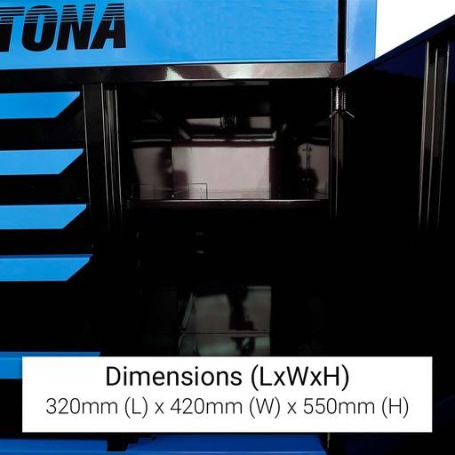 Daytona DNB42T 42" Heavy Duty 6 Drawer Tool Chest Roller Cabinet - Neon Blue – image 8