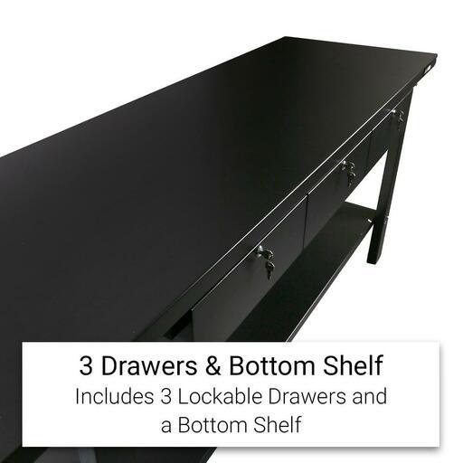Daytona DWB78 2000mm (78") 3 Lockable Drawer Heavy Duty Steel Matte Black Workbench – image 5