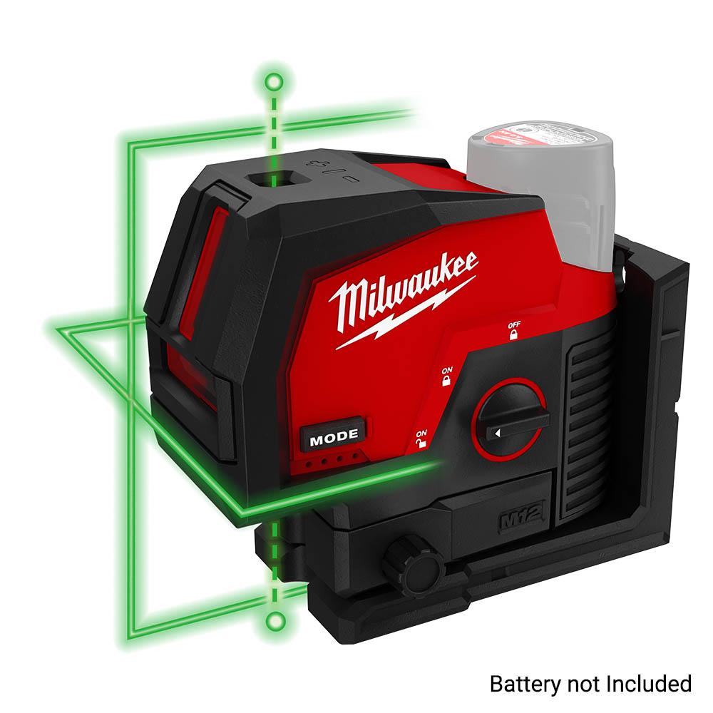 Milwaukee M12CPL-0C 12V Li-ion 38m Cross Line + 2 Plumb Laser - Skin Only – image 4