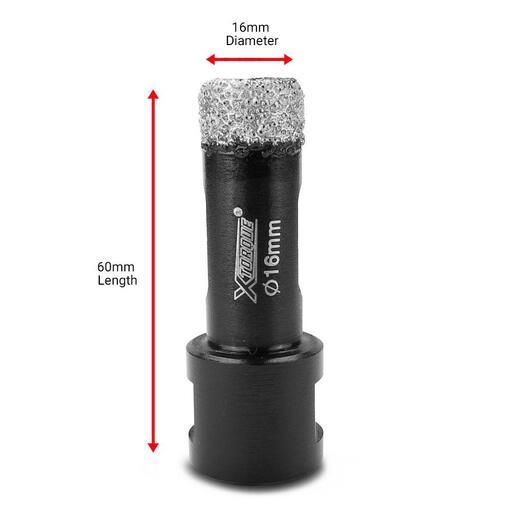 Xtorque XVDC16 16mm M14 Vacuum Brazed Diamond Core Drill Bit – image 4