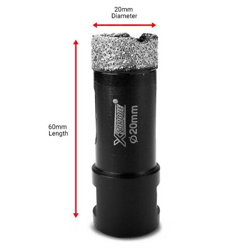 Xtorque XVDC20 20mm M14 Vacuum Brazed Diamond Core Drill Bit – image 4