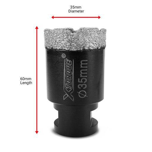 Xtorque XVDC35 35mm M14 Vacuum Brazed Diamond Core Drill Bit – image 4
