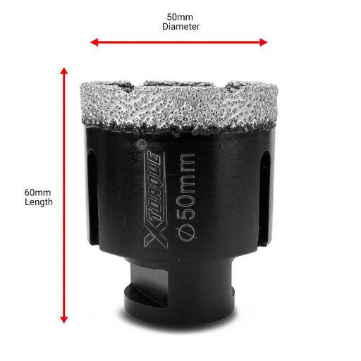 Xtorque XVDC50 50mm M14 Vacuum Brazed Diamond Core Drill Bit – image 4
