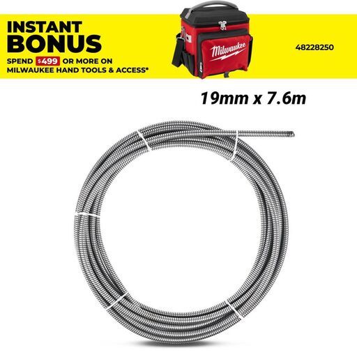 Milwaukee 48532425 19mm x 7.6m IC Drain Cable