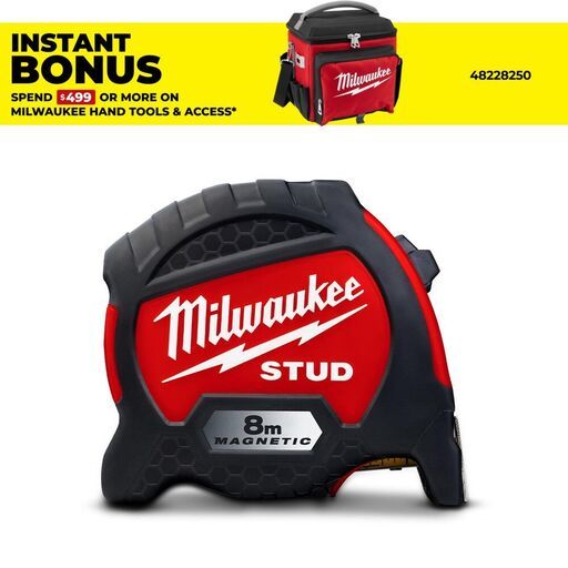 Milwaukee 48229108M 8m STUD Magnetic Tape Measure