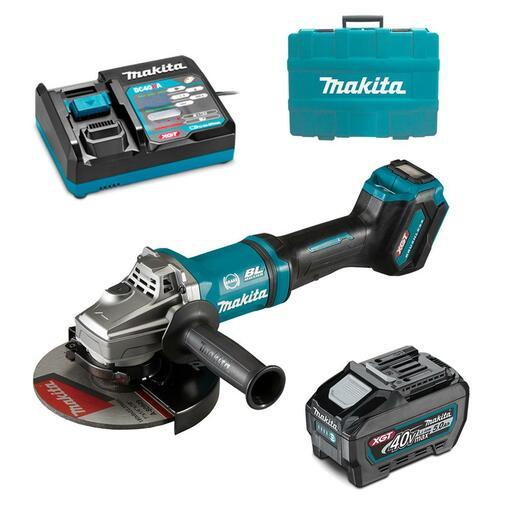 Makita GA037GT101 40V 5.0Ah Li-ion XGT Cordless Brushless Max 180mm (7”) Angle Grinder Combo Kit