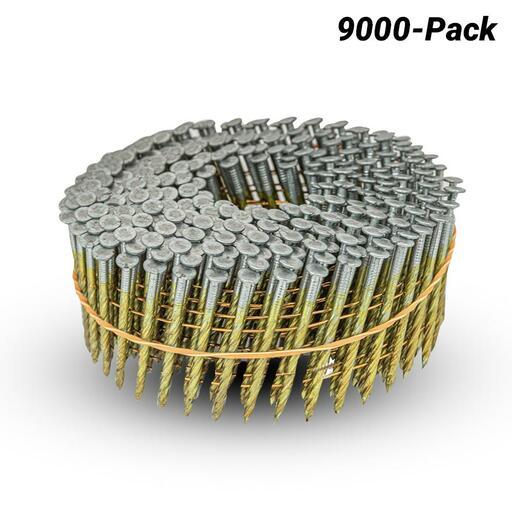 Air BPD C2550SEG 9000-Pack 50mm x 2.5 Screw Shank Electro Galvanised Wire Weld Coiled Nails
