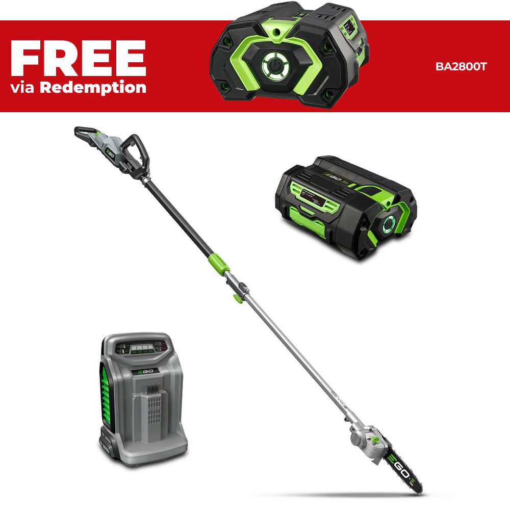 EGO PPSX2505 Power+ 56V 5.0Ah Cordless Brushless Telescopic Power Pole With Pole Saw Attachment Combo Kit – image 1