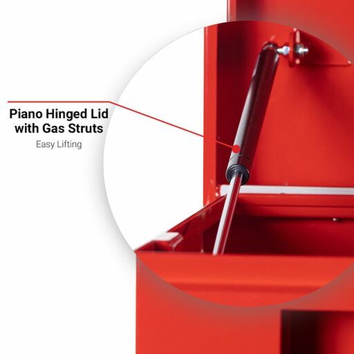 Sydney Tools BR850-W 1219 x 762 x 850mm Red Steel Site Box With Caster Wheels – image 14