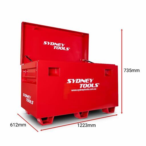 Sydney Tools BR735 1223 x 612 x 735mm Red Steel Site Box