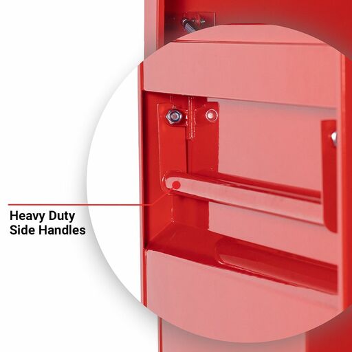 Sydney Tools BR735-W 1223 x 612 x 735mm Red Steel Site Box With Caster Wheels – image 14