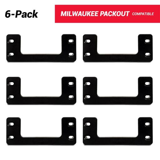 StealthMounts OM-CL-BLK-6 Milwaukee Packout 6-Pack Cleat n'Feet Mounting Cleats