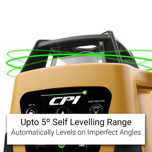 CPI CPI505G-KIT Industrial Green beam Rotary Laser Level With Tripod & Staff Kit – image 3