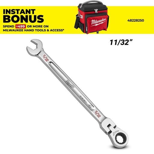 Milwaukee 45969811 11/32” SAE Flex Head Ratcheting Combination Wrench