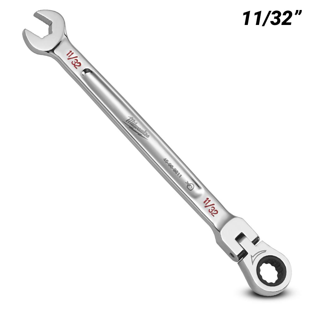 Milwaukee 45969811 11/32” SAE Flex Head Ratcheting Combination Wrench – image 2