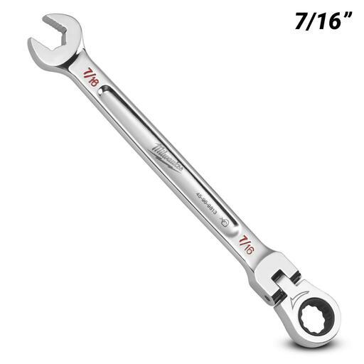 Milwaukee 45969813 7/16” SAE Flex Head Ratcheting Combination Wrench – image 2