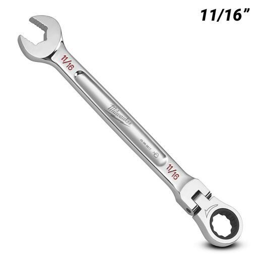 Milwaukee 45969817 11/16” SAE Flex Head Ratcheting Combination Wrench – image 2