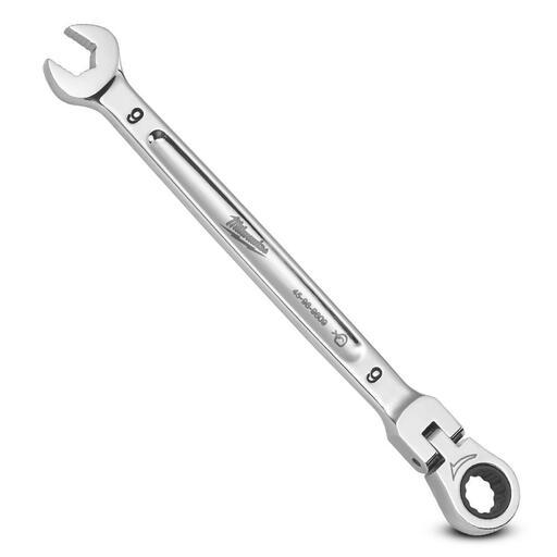 Milwaukee 45969609 9mm Metric Flex Head Ratcheting Combination Wrench – image 4