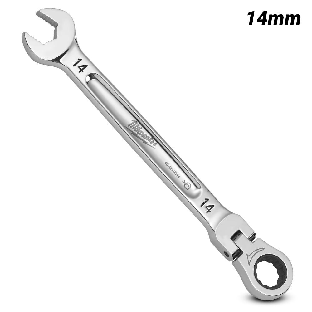 Milwaukee 45969614 14mm Metric Flex Head Ratcheting Combination Wrench – image 2