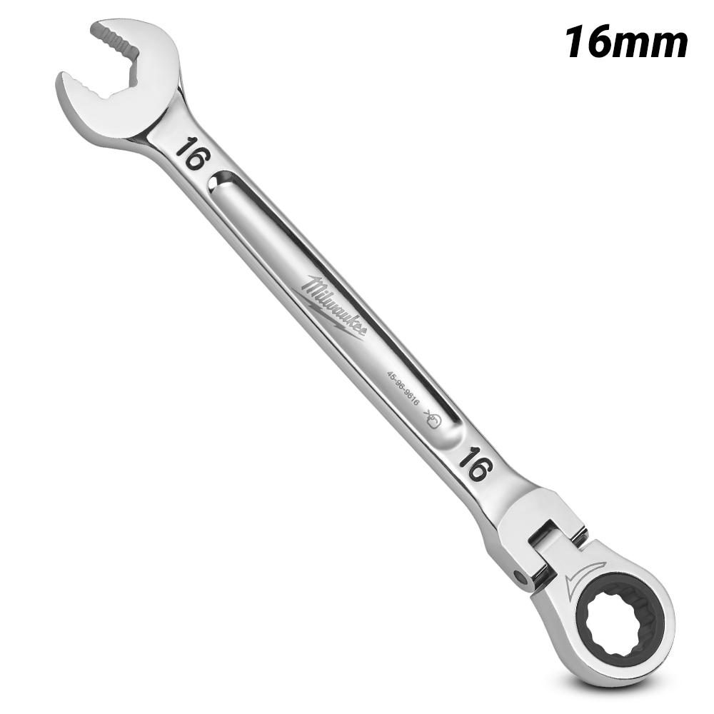 Milwaukee 45969616 16mm Metric Flex Head Ratcheting Combination Wrench – image 2