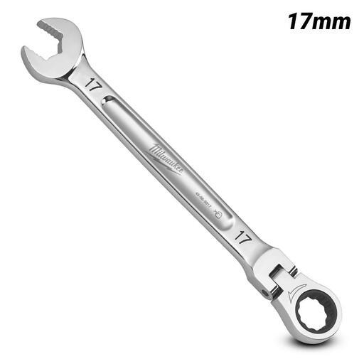 Milwaukee 45969617 17mm Metric Flex Head Ratcheting Combination Wrench – image 2