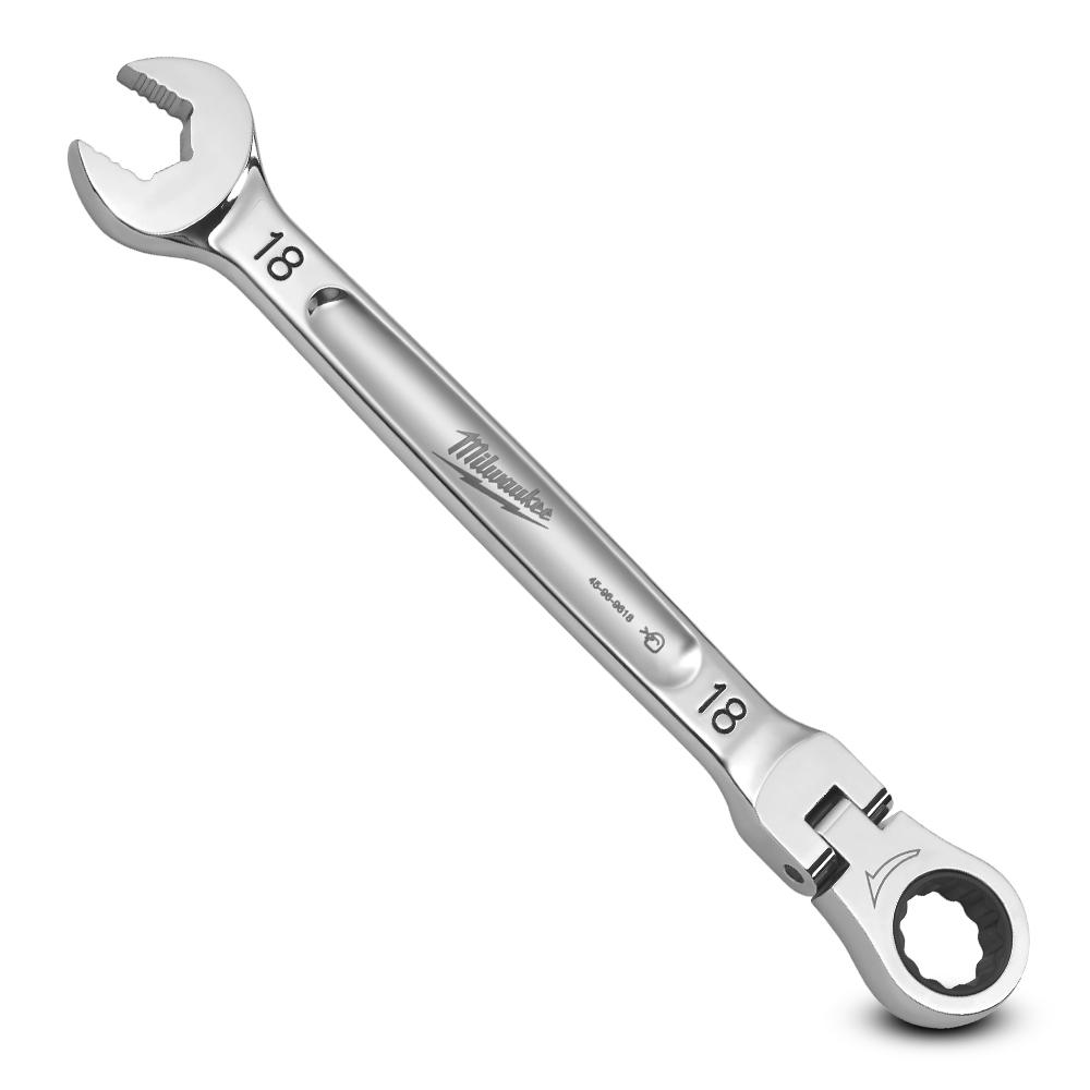 Milwaukee 45969618 18mm Metric Flex Head Ratcheting Combination Wrench – image 4