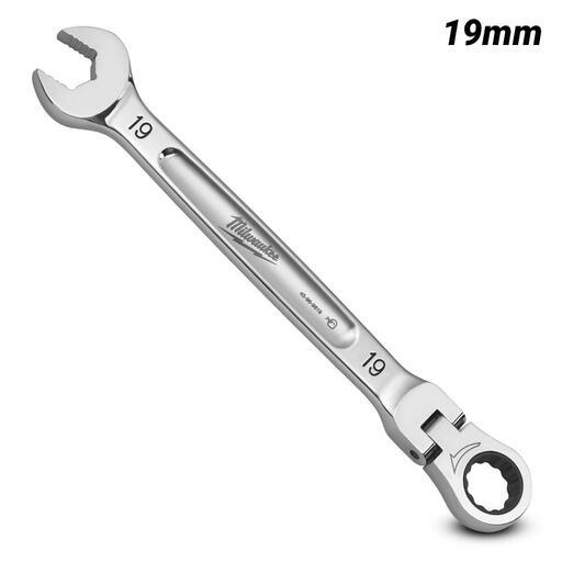 Milwaukee 45969619 19mm Metric Flex Head Ratcheting Combination Wrench – image 2