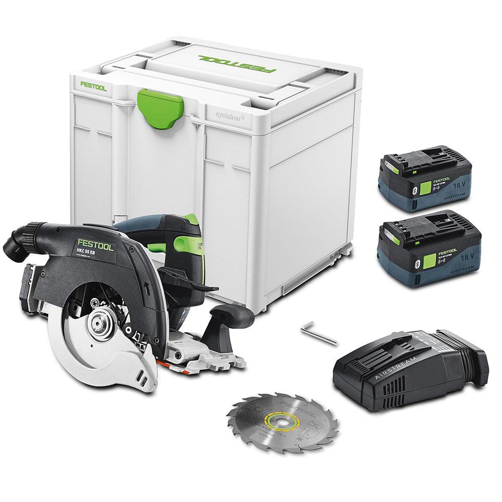 Festool HKC55 5.2EBI-Plus-SCA (577129) 18V 160mm Cordless Circular Saw 5.2Ah Bluetooth Set in Systainer – image 1
