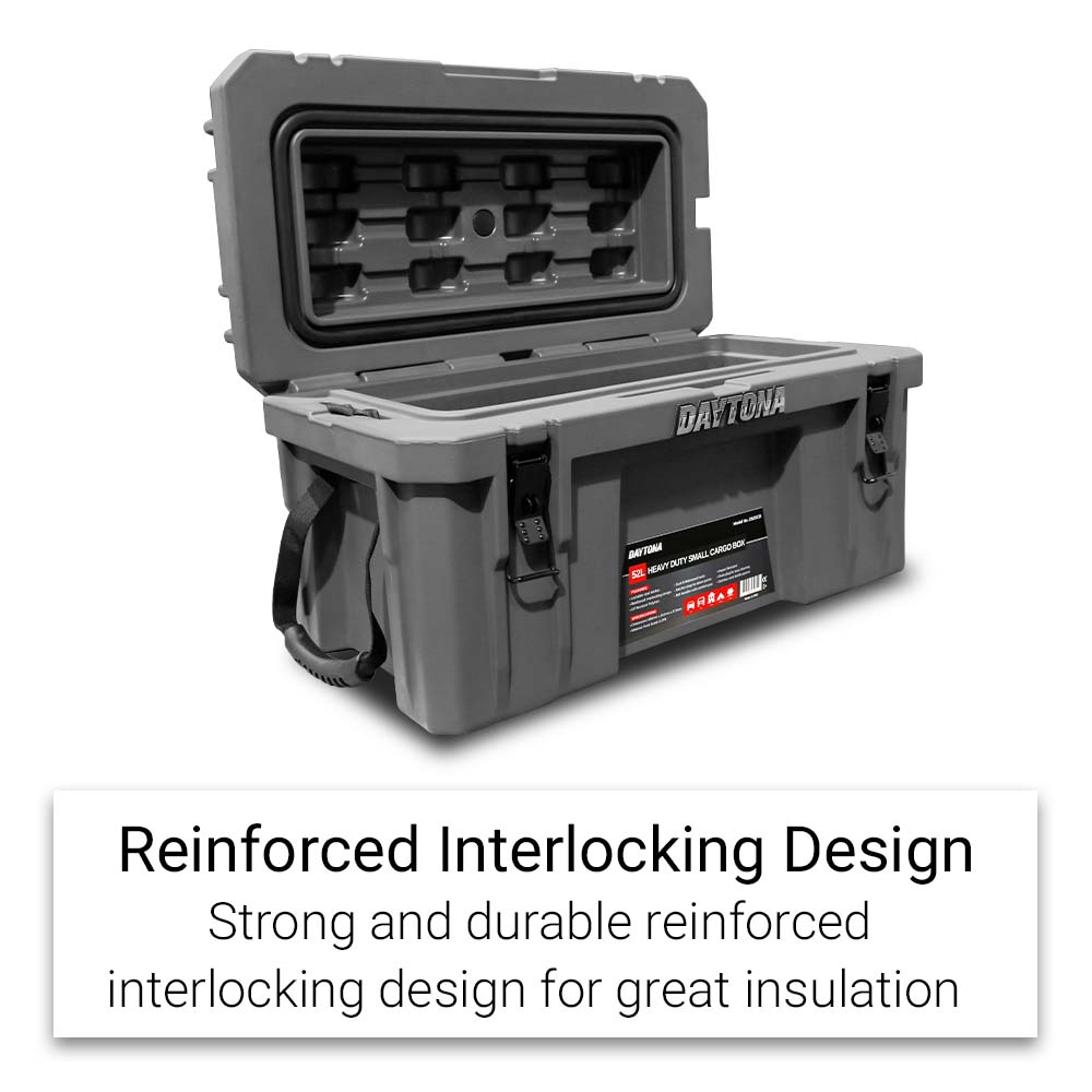 Daytona D52SCB 52L Grey Heavy Duty Small Cargo Case Box