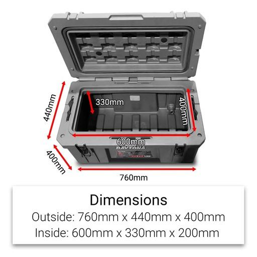 Daytona D82MCB 82L Grey Heavy Duty Medium Cargo Case Box – image 5
