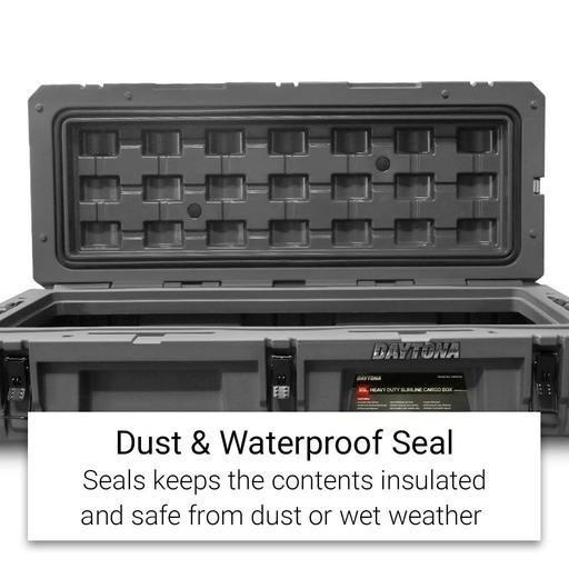 Daytona D95SCB 95L Grey Heavy Duty Low Slimline Cargo Case Box