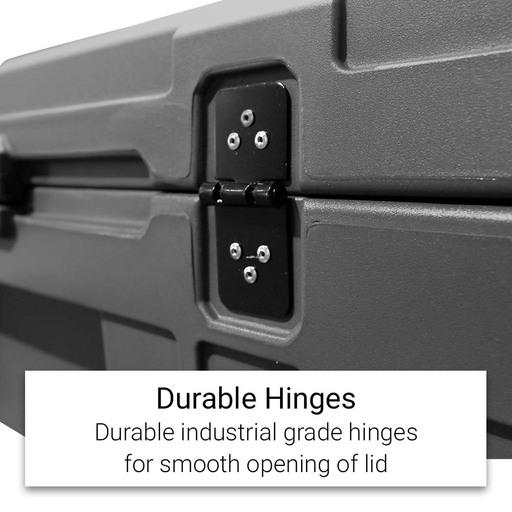 Daytona D128SCB 128L Grey Heavy Duty Low Slimline Cargo Case Box with Wheels – image 9