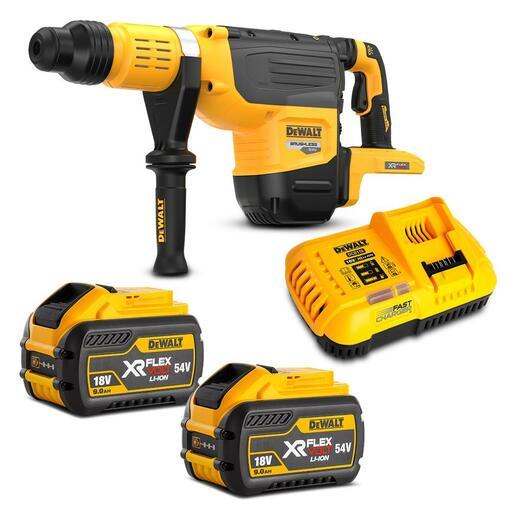 DeWalt DCH775X2-XE 54V 9.0Ah FlexVolt XR Li-ion Cordless Brushless 52mm SDS-Max Rotary Hammer Combo Kit