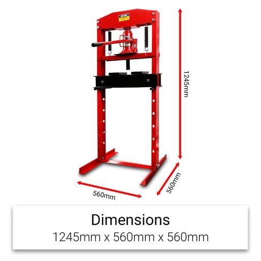 Daytona D12TSP 12 Tonne Hydraulic Shop Press With Pressure Plate & H-Frame Kit – image 2