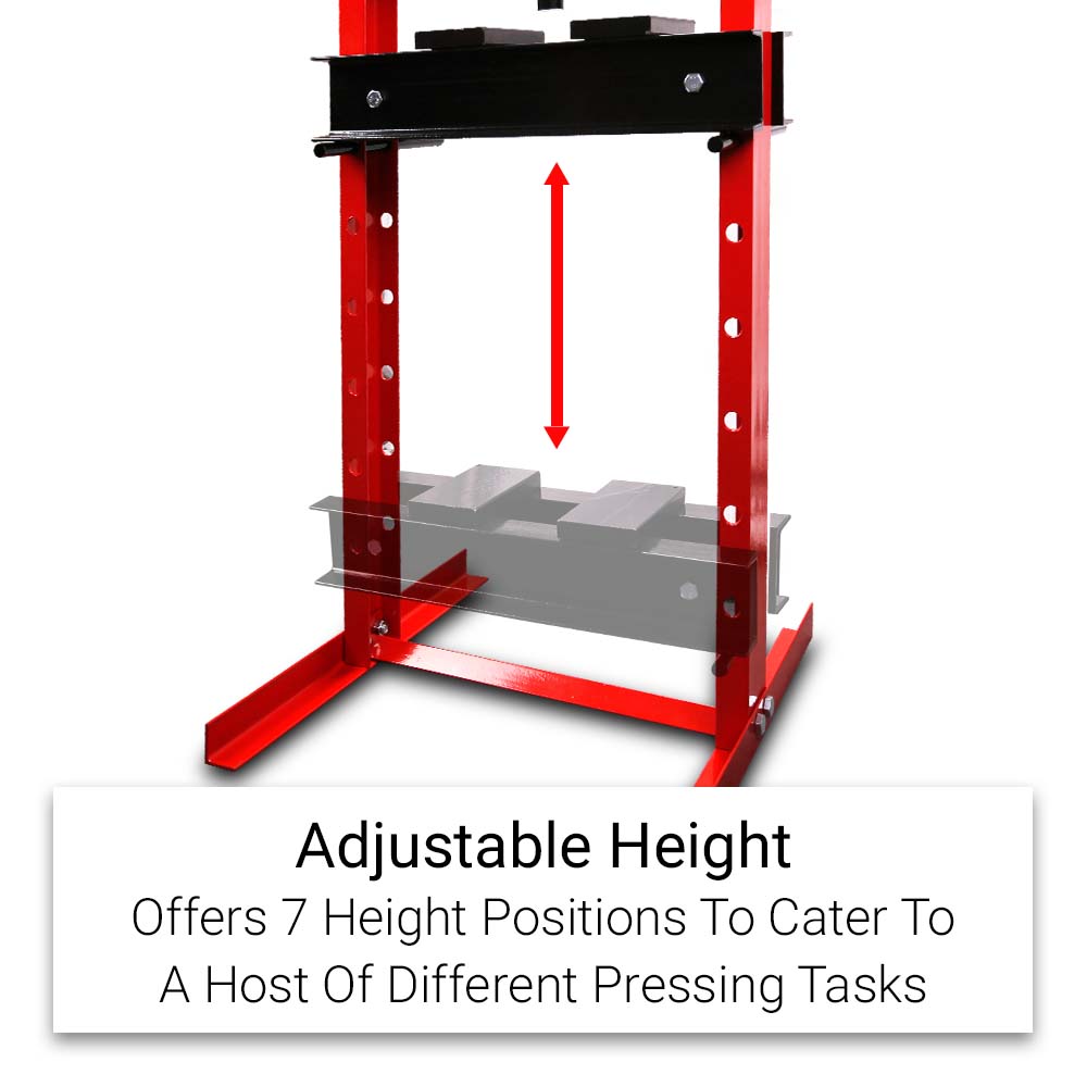 Daytona D12TSP 12 Tonne Hydraulic Shop Press With Pressure Plate & H-Frame Kit – image 6