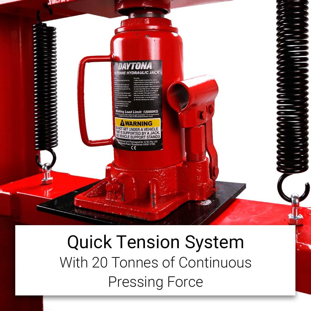 Daytona D12TSP 12 Tonne Hydraulic Shop Press With Pressure Plate & H-Frame Kit – image 5