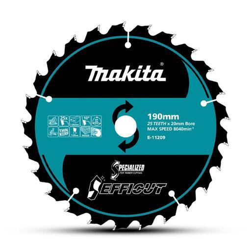 Makita E-11209 190mm (7.5") 25T Efficut TCT Wood Saw Blade