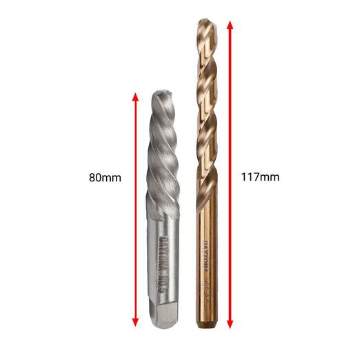 Daytona DSED58 9mm Screw Extractor and 8mm HSS Drill Set – image 2