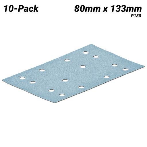 Festool STF 80 x 133 P180 GR/10x (497130) 10-Pack 80mm x 133mm Granat Abrasive Sheet