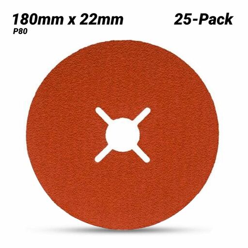 3M 7000045187-25PK (60440230906) 25-Pack 180mm x 22mm Cubitron II 987C 80 Grit Fibre Disc