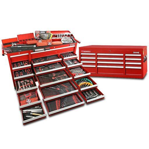 Sidchrome SCMT11100 613pce Metric & AF 20 Drawer Tool Kit Triple Bank & 12 Drawer Top Chest – image 2