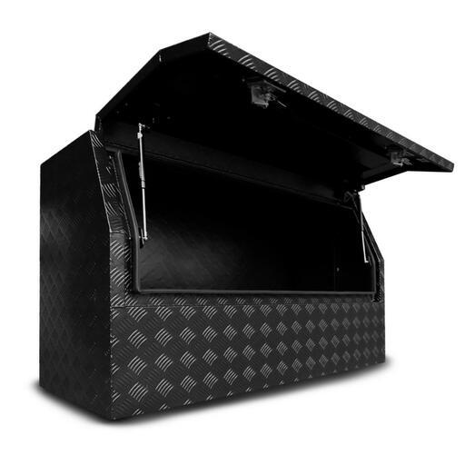Sydney Tools STFIL1400 2.5mm 1480mm x 530mm x 820mm Half Lid Black Aluminium Tool Box
