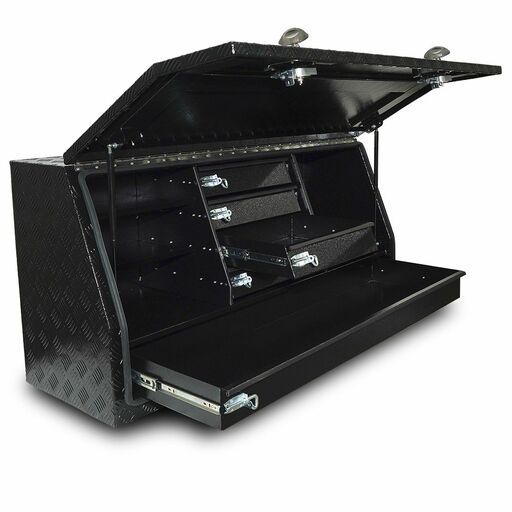 Sydney Tools STTB1400 3mm 1400mm x 500mm x 700mm Black Aluminium Ute Box with 5 Drawers – image 4