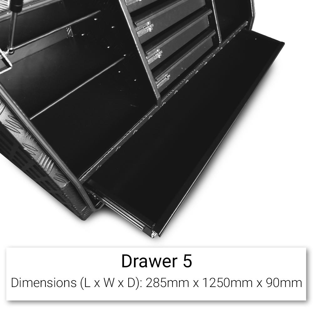 Sydney Tools STTB1400 3.0mm 1400 x 500 x 700mm Black Aluminium Ute Box
